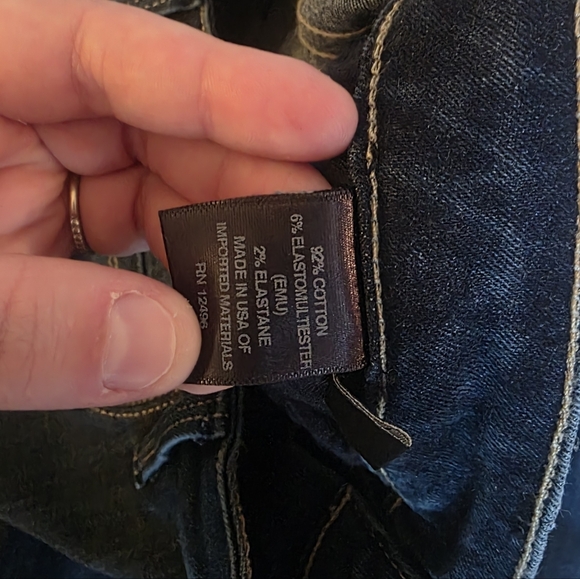 PARKER SMITH Midnight Blue Ankle Jeans With Frayed Edge Size 6 - Picture 4 of 8